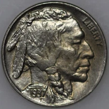 1937-P Buffalo Nickel, Uncirculated, Popular Collector Coin As Shown [SN06]