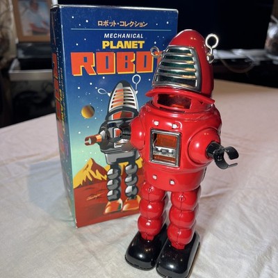 Mechanical Planet Robot Chrome Wind-up Robot Collectable HAHA Toy Clockwork 