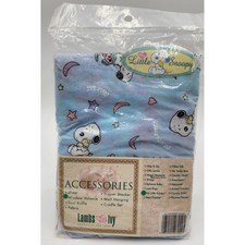 Lambs Ivy Window Valance Baby Blue NOS My Little Snoopy Peanuts Vintage