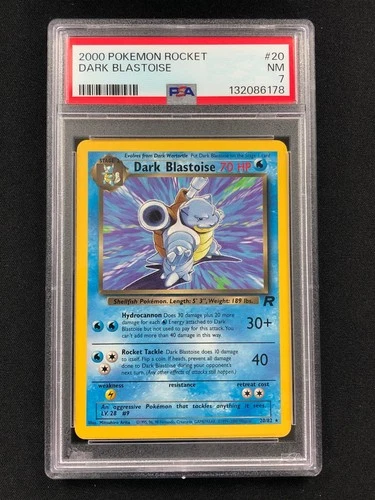 Pokemon 2000 Dark Blastoise 20/82 PSA 7