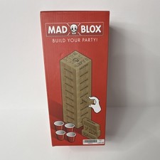 Mad Blox Party Drinking Game Interactive Set with 54 Blocks and 10 Cups