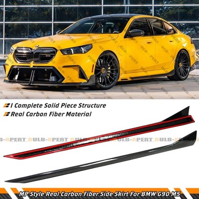 For 25-26 BMW G90 G99 M5 MP Style Winglet Real Carbon Fiber Side Skirt Extension