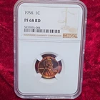 1958 Lincoln Wheat Small Cent 1C NGC PF68 RD Proof Bronze Cert 5837855-084