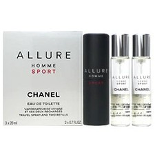 Chanel Allure Homme Sport EDT 20ml x3 Set Men Fragrance Cologne Refill