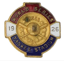 1926 Yankee Stadium World Series Press Pin
