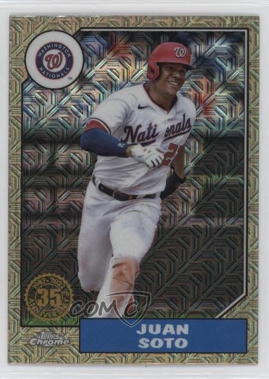 2022 Update 1987 Topps Chrome Silver Pack Series Mojo Juan Soto #T87C-57 6b4