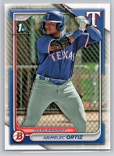 2024 BOWMAN #BP-16 ABIMELEC ORTIZ PROSPECTS TEXAS RANGERS