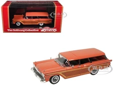 1959 FORD COUNTRY SQUIRE ROSE 1/43 MODEL CAR BY GOLDVARG COLLECTION GC-091B