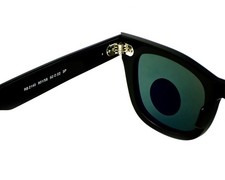 Ray-Ban RB2140 Original Wayfarer Black Frame Polarized Green Lens 50mm Unisex 11