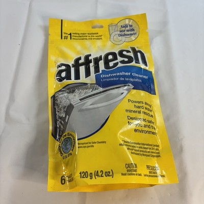 Affresh Dishwasher Cleaner (6 Tablets) PUNCTURED BAG. DEAD STOCK. yellow Bag