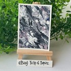 ACEO Original Art Abstract Marble by Jill/ Tulip and Topaz — photo 1