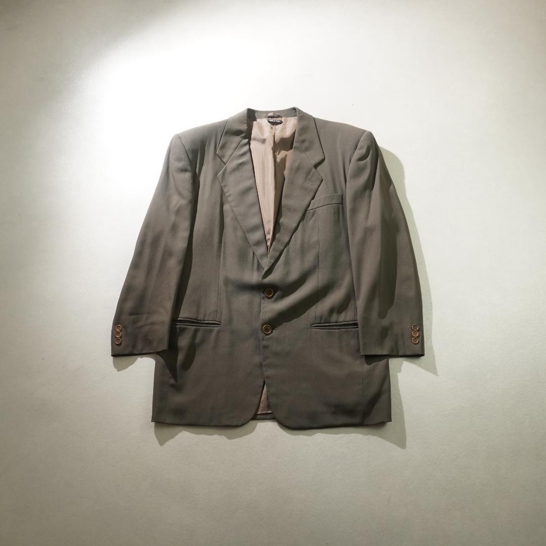 GIORGIO ARMANI Single-Breasted Suit, Khaki WOOL, Viscose Made in