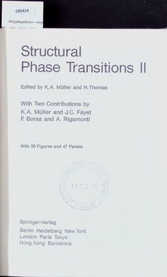 Structural phase transitions II. Topics in current physics; Vol. 45. Müller, K.A