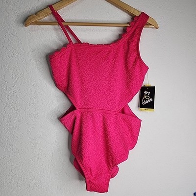 ART CLASS Girl s Cut-Out Swimsuit, Size XL (14) plus Pink One-Piece NEW
