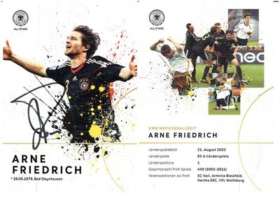 Arne Friedrich  AK  Legenden DfB Trikot / Hertha BSC mit original Unterschrift