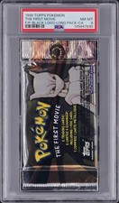 1999 TOPPS POKEMON THE FIRST MOVIE FOIL PACK FOIL PACK PSA 8