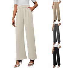 Spring New Women's Loose Casual Cargo Pants, Versatile Style Wide Leg Pants