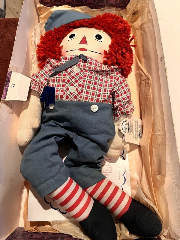 Applause Raggedy Andy 75th Anniversary Limited Collector Doll Signed COA 1992
