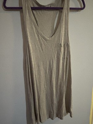 EUC T By Alexander Wang Women s Heather Gray Racer back Tank Top Medium W Pocket