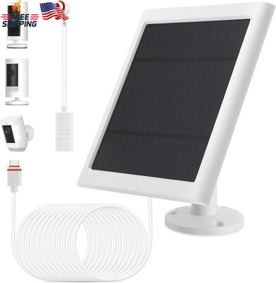 IP65 Solar Panel Outdoor for Ring Cameras (White 1P) Spotlight Cam Plus/Pro(Batt