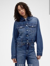 Gap  Victoria Beckham Relaxed Crop Denim Jacket; Med; NWT