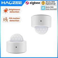 2 in 1 Zigbee Mini PIR Motion Detector +Bright Lux Light Passive Infrared Securi