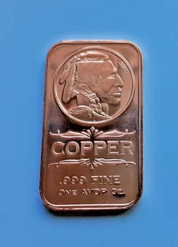 APMEX Copper bullion 1 troy ounce INDIAN HEAD .999 purity