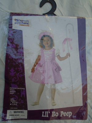 California Costumes LITTLE BO BEEP TODDLER Halloween  (3T-4T) ( no staff )