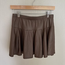 Charlotte Russe Y2K Vintage Mini Skirt Preppy Fully Lined Chocolate Brown