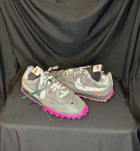 Nike Off-White Waffle Racer Fuchsia Size 11W Style # CD8180001