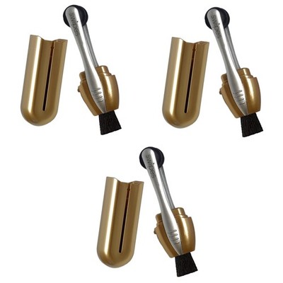Calabria Cleans 3 PACK Compact Mini Eyeglass/Sunglasses Eye Glasses Cleaner Gold