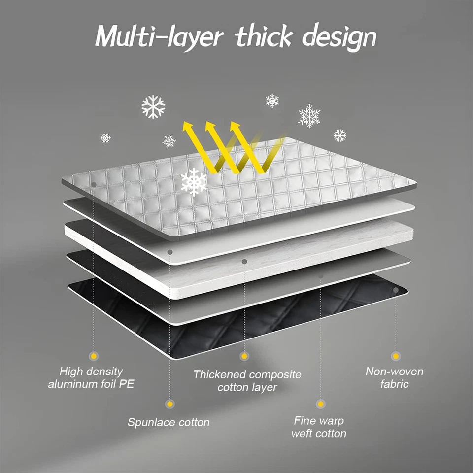 Funda Parabrisas Magnetica Nieve 4 Capas Impermeable Proteccion Coche SUV Camion - Image 3 of 4