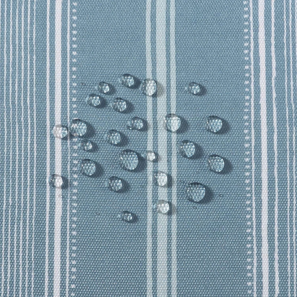 Laura Ashley Easy-Care Tablecloth Heacham Stripe Denim Seats 8-10 60 x 102" NEW - Image 4 of 4