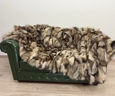 Real Fox Fur Blanket, Genuine Fur Blanket, Fluffy Fur Throw