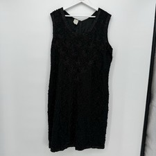 Vintage Unbranded Beaded Black Formal Dress Size 3X Classic