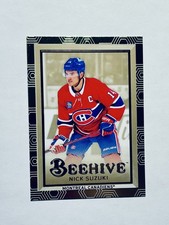 24-25 UD Extended Hockey Gold Parallel Beehive BH-7 Nick Suzuki