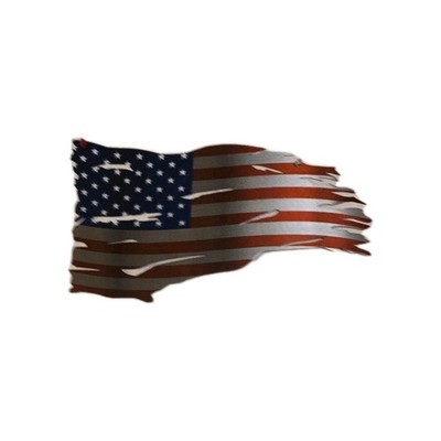 Metal American Flag Wall Sign Wall Mounted Patriotic Decor Red White Blue