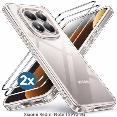 2x Schutzglas + Hülle für Xiaomi Redmi Note 15 Pro 5G Panzerfolie Case 9H Glas