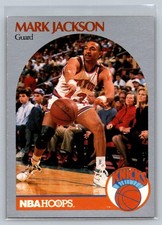 1990-91 Hoops #205 Mark Jackson Rookie Card w/ Menedez Brothers in Background. rookie card picture