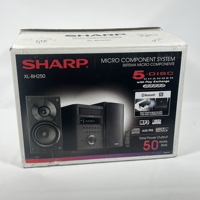 Sharp XL-BH250 Bluetooth 5-CD USB Aux Digital AM FM Mini Shelf System - COMPLETE