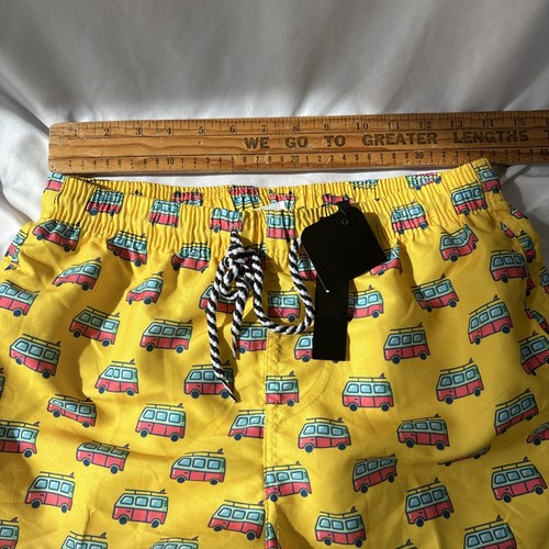 Redox Jeans Instagram Men’s Large Yellow Bus Van Shorts Bathing Swim Suit NEW - Picture 7 of 9