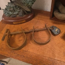 Antique Hand Forged Iron Shackles Ankle Fetters 1800's ?