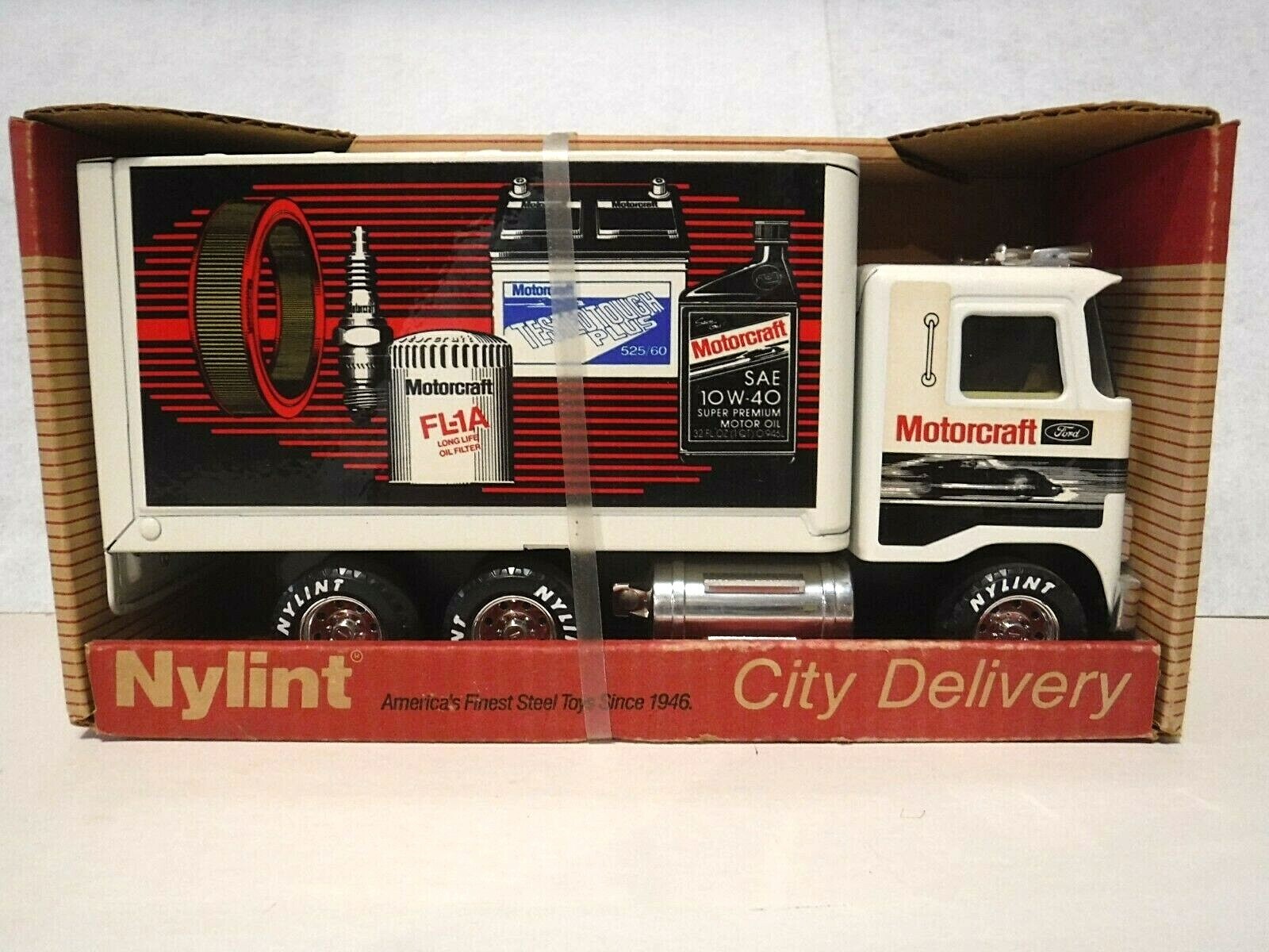Nylint Ford Motorcraft ciudad entrega y remolque de tractor-escala 1 24 - Nuevo-Vintage Nylint Ford Motorcraft ciudad entrega y remolque de tractor-escala 1 24 - Nuevo-Vintage