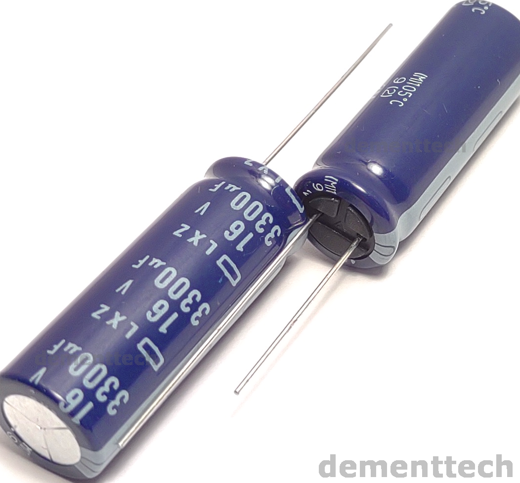 2x Nippon LXZ 3300uF 16V Low-ESR Impedance 105C High