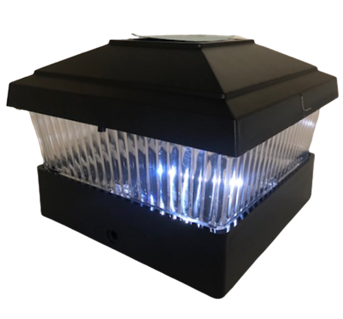 Garden Solar Black Post Deck Fence Cap Lights SMD LED Vinyl/PVC Wood Post 5X5 - Picture 30 of 63