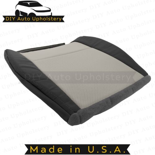 2008-2010 For Jeep Grand Cherokee Driver Bottom Leather Seat Cover 2Tone Gray - Picture 2 of 8