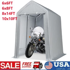 6x6/6x8/8x14/10x10ft Outdoor Storage Shelter Shed Carport Canopy Garage Car Tent