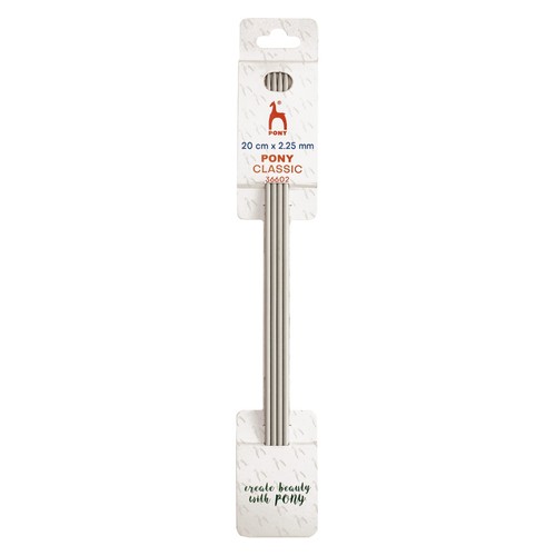 Double Ended Knitting Pins Needles Pony Classic Set of 4 20cm Length - Picture 7 of 19