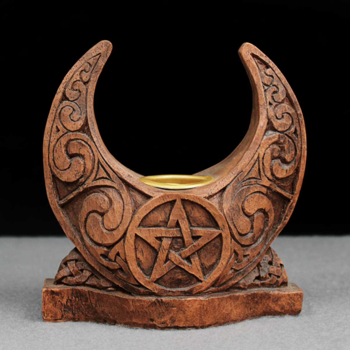 For Tapers - Moon Pentacle Pentagram Home Altar Decor
