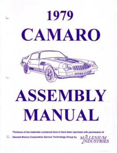 1979 Chevrolet Camaro Assembly Manual Book Rebuild Instructions Illustrations (For: Chevrolet Camaro)